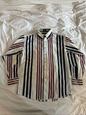 Vintage Loafers by Reed St James - striped Button Down Shirt - Size M